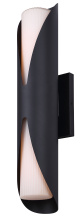 Canarm IOL780BK - Dylan 2-Light Outdoor Wall Lantern, Durable Black Finish with Ribbed Opal Glass