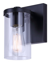 Canarm IVL1234A01BK - Britton 1-Light Wall Sconce/Vanity Fixture, Matte Black Finish