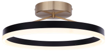 Canarm LFM335A16BKG - LOUIE LED Flush Mount Ceiling Light, Matte Black and Gold Finish Dimmable, 3000K-5000K