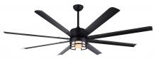 Canarm CP72EZR8BK - Ezra 72" Indoor Matte Black Standard Ceiling Fan with Soft White Integrated LED with Remote Incl