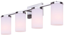 Canarm IVL1234A04BN-FO - Britton 4-Light Vanity Fixture, 28 inch, Brushed Nickel Finish with Opal Glass