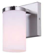 Canarm IVL1234A01BN-FO - Britton 1-Light Wall Sconce/Vanity Fixture, Brushed Nickel Finish with Opal Glass