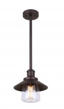 Canarm IPL521A01ORB - INDI, Spec. IPL521A01ORB, 1 Lt Pendant, 100W Type A, Clear Glass, 9 IN x 16 IN - 44 IN