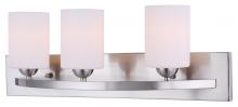 Canarm IVL370A03BPT - Hampton, 3 Lt Vanity, Line Painted Glass, 100W Type A19, 24" x 8 1/2" x 7"