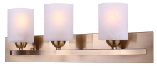 Canarm IVL370A03GD-AL - Hampton 3 Lt Wall Vanity, Gold Finish with Elegant Alabaster Glass Shades, 60W Type A, 24inch W