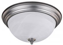 Canarm IFM415BN - Fmount, 15" 3 Bulb Flushmount, Alabaster Glass, 60W Type A