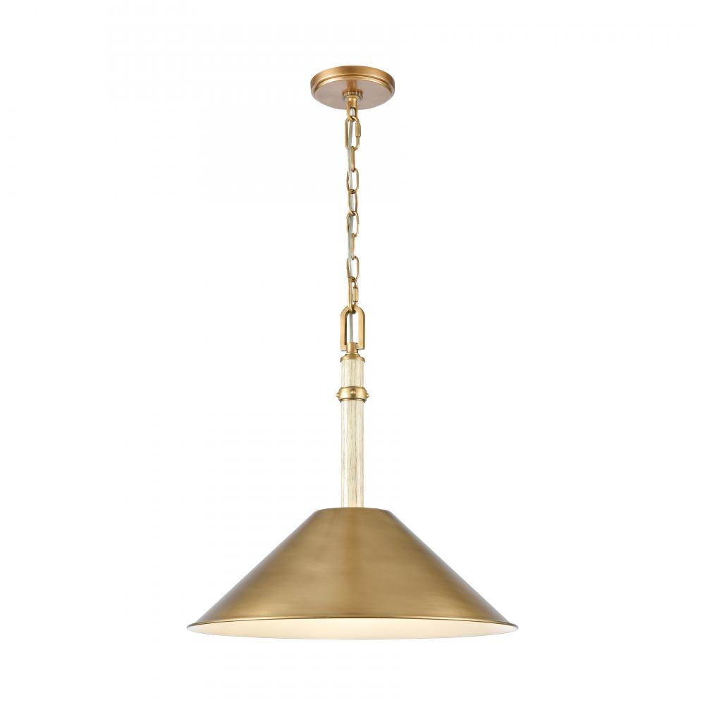 Neville 18'' Wide 1-Light Pendant - Natural Brass