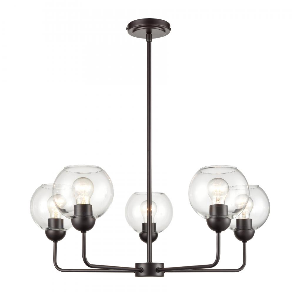 Boman 28'' Wide 5-Light Chandelier - Oil Rubbed Bronze