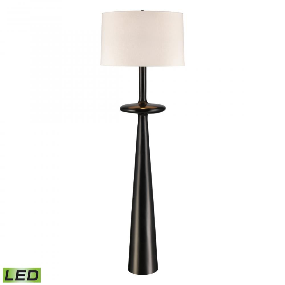 Abberley 69'' High 1-Light Floor Lamp - Black - Includes LED Bulb