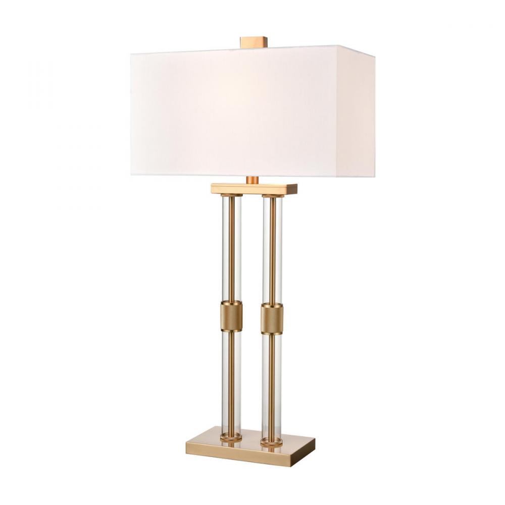 Roseden Court 34'' High 1-Light Table Lamp - Aged Brass