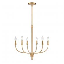 ELK Home 81506/6 - Newland 21'' Wide 6-Light Chandelier - Satin Brass