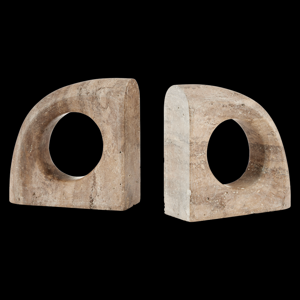 Russo Travertine Object Set of 2