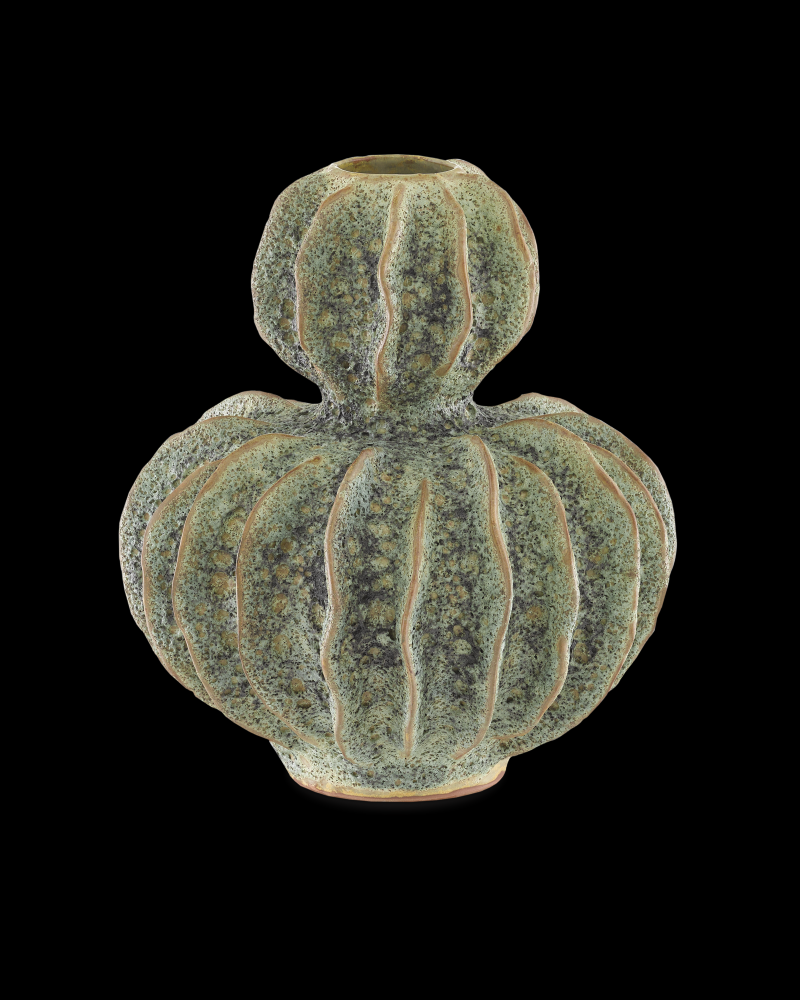 Sunken Boat Double Gourd Green Vase