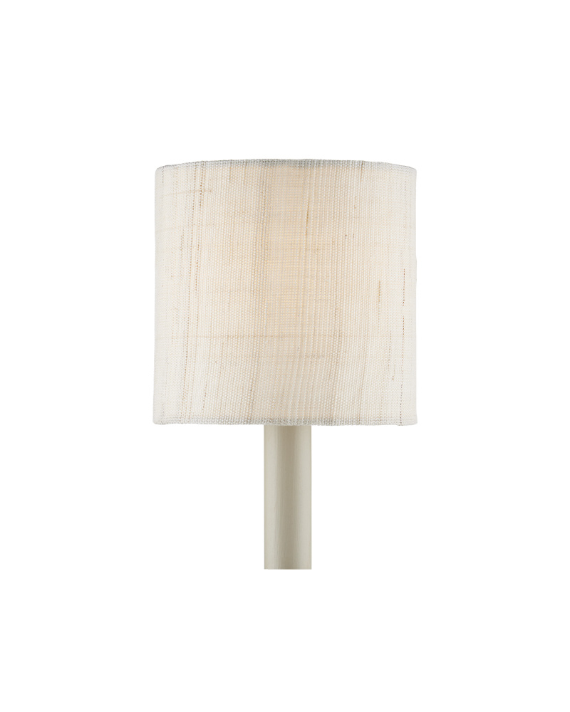 Ivory Fine Grasscloth Drum Chandelier Shade