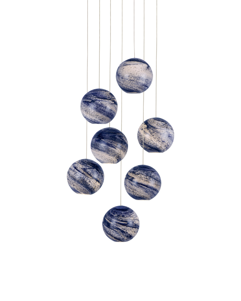 Palatino 7-Light Round Multi-Drop Pendant