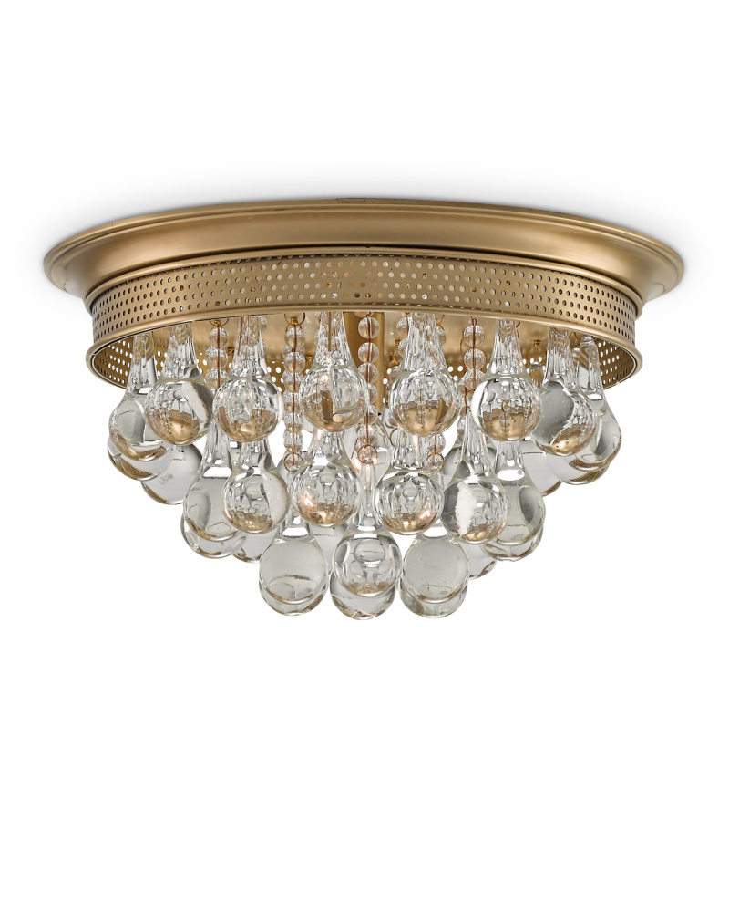 Worthing Brass Flush Mount
