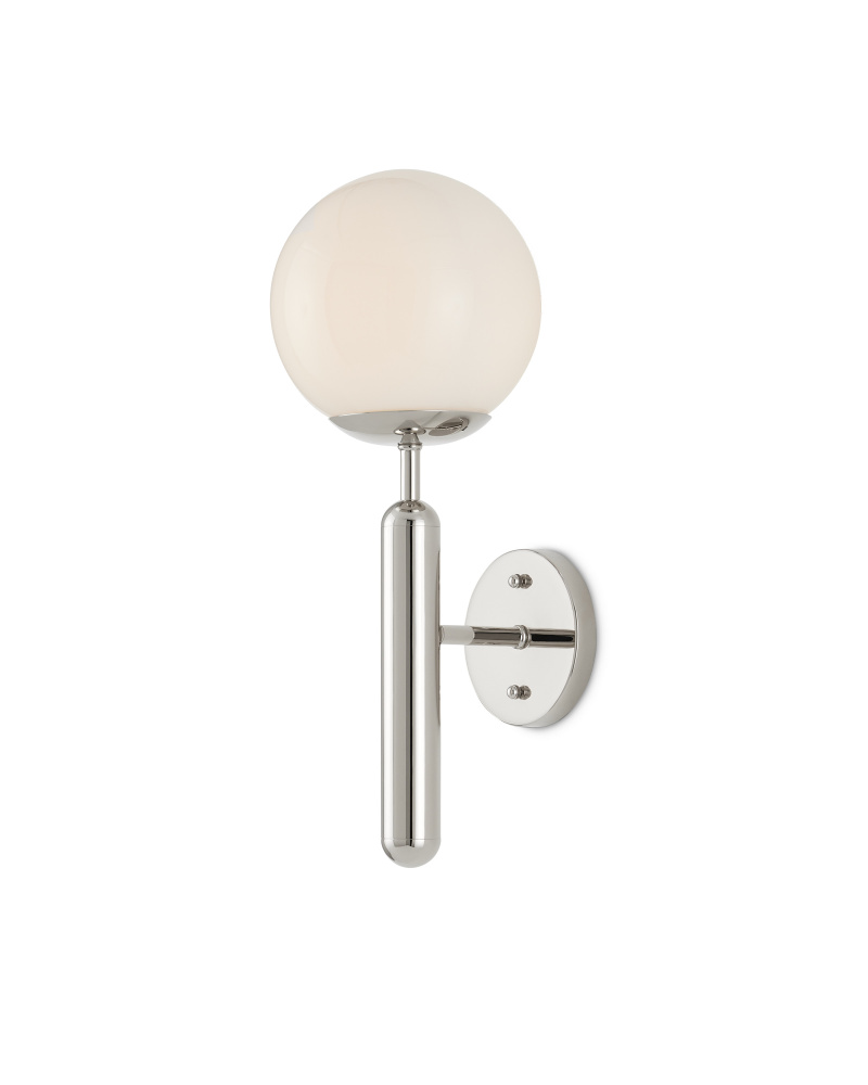 Barbican Single-Light Nickel Wall Sconce