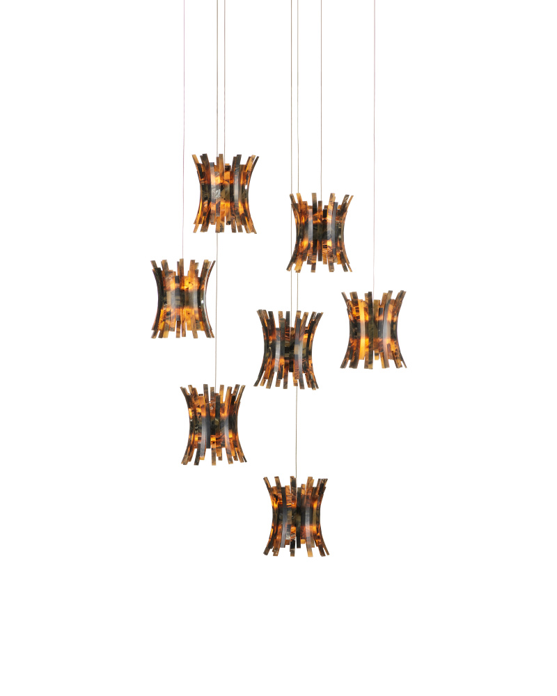 Alsop 7-Light Round Multi-Drop Pendant