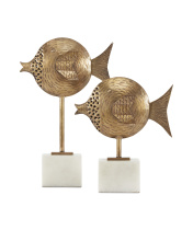 Currey 1200-0513 - Cici Brass Fish Set of 2