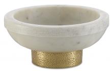 Currey 1200-0169 - Valor Small White Marble Bowl