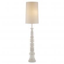 Currey 8000-0112 - Malayan White Floor Lamp
