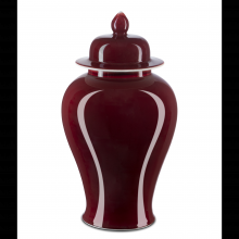 Currey 1200-0685 - Oxblood Medium Temple Jar