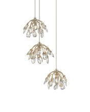 Currey 9000-0668 - Crystal Bud 3-Light Round Multi-Drop Pendant